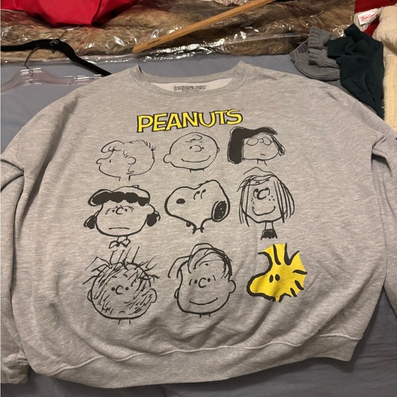 peanuts charlie brown shirt Longsleeve Large Comfy NWOT Graphic Print - Picture 1 of 10